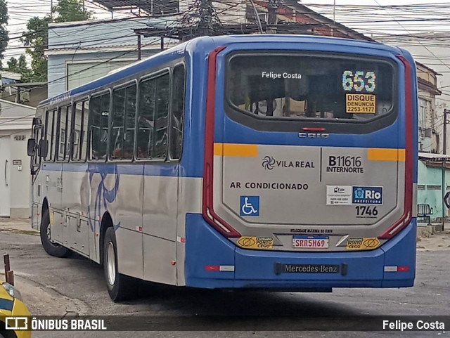 Viação Vila Real B11616 na cidade de Rio de Janeiro, Rio de Janeiro, Brasil, por Felipe Costa. Número da foto: #13229035.