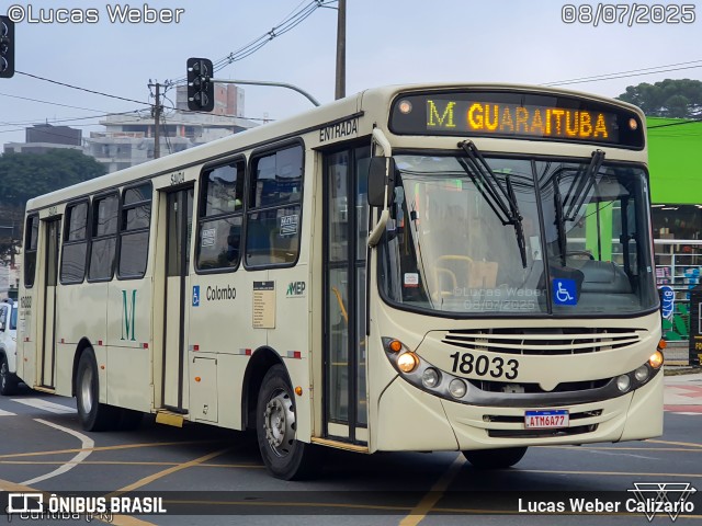Viação Santo Ângelo 18033 na cidade de Curitiba, Paraná, Brasil, por Lucas Weber Calizario. Número da foto: #13228819.