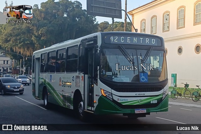 Viação Piracicabana Santos 4405 na cidade de Santos, São Paulo, Brasil, por Lucas Nik. Número da foto: #13230044.