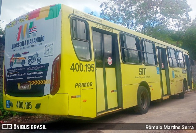 Viação Primor 400.195 na cidade de São Luís, Maranhão, Brasil, por Rômulo Martins Serra. Número da foto: #13184612.