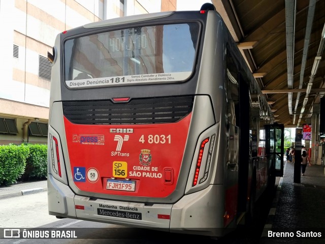 Express Transportes Urbanos Ltda 4 8031 na cidade de São Paulo, São Paulo, Brasil, por Brenno Santos. Número da foto: #13186479.