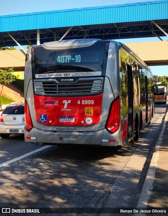 Express Transportes Urbanos Ltda 4 8999 na cidade de São Paulo, São Paulo, Brasil, por Renan De Jesus Oliveira. Número da foto: #13185414.