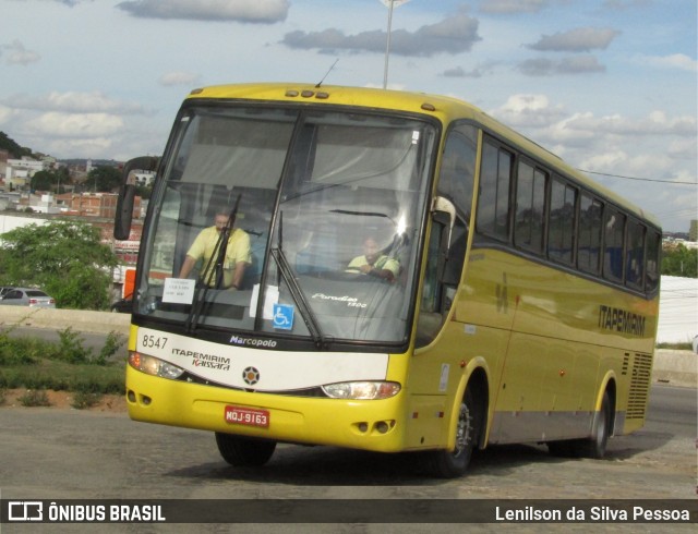 Viação Itapemirim 8547 na cidade de Caruaru, Pernambuco, Brasil, por Lenilson da Silva Pessoa. Número da foto: #13185125.