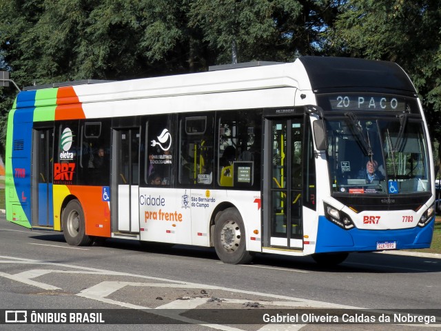 BR7 Mobilidade 7703 na cidade de São Bernardo do Campo, São Paulo, Brasil, por Gabriel Oliveira Caldas da Nobrega. Número da foto: #13183987.