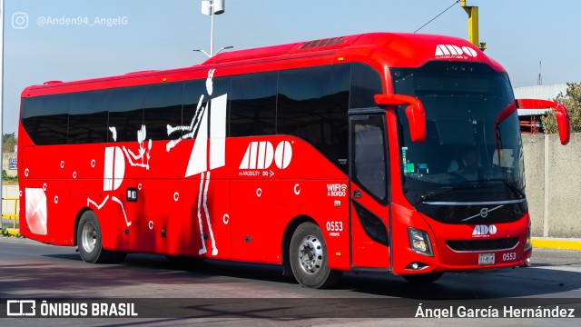 ADO - Autobuses de Oriente 0553 na cidade de Puebla, Puebla, México, por Ángel García Hernández. Número da foto: #13186375.