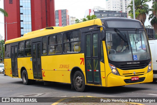 Gidion Transporte e Turismo 11706 na cidade de Joinville, Santa Catarina, Brasil, por Paulo Henrique Pereira Borges. Número da foto: #13186495.