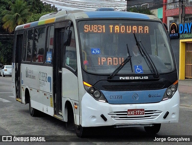 Transportes Barra C13358 na cidade de Rio de Janeiro, Rio de Janeiro, Brasil, por Jorge Gonçalves. Número da foto: #13186319.
