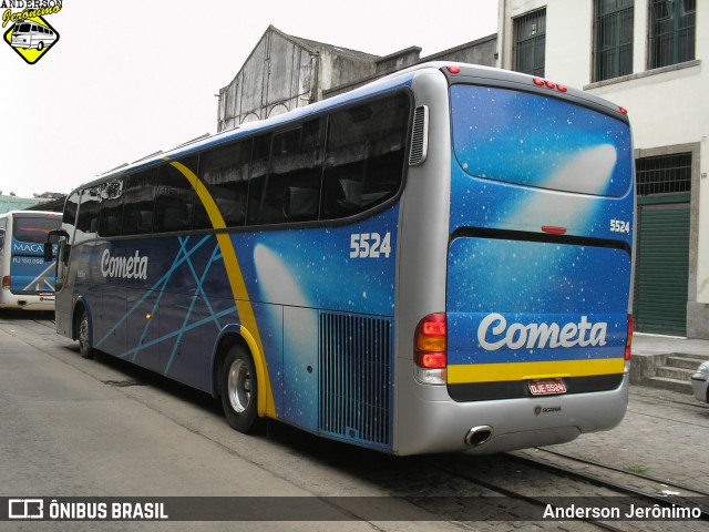 Viação Cometa 5524 na cidade de Rio de Janeiro, Rio de Janeiro, Brasil, por Anderson Jerônimo. Número da foto: #13184550.