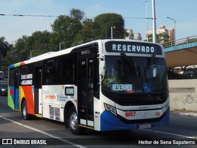 BR7 Mobilidade 5205 na cidade de Santo André, São Paulo, Brasil, por Heitor de Sena Sapaterro. Número da foto: #13186820.