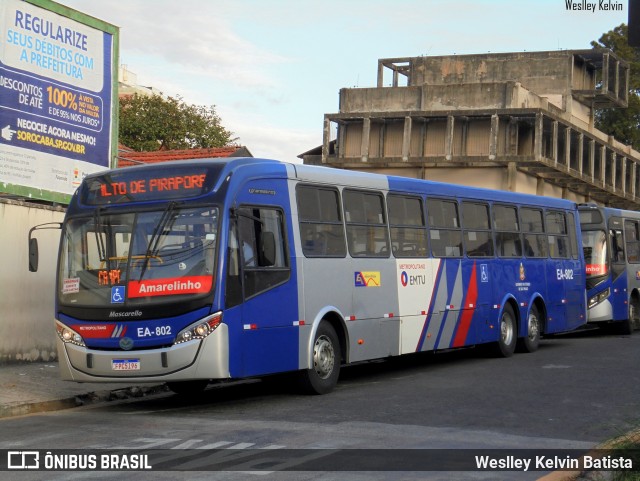Expresso Amarelinho EA-802 na cidade de Sorocaba, São Paulo, Brasil, por Weslley Kelvin Batista. Número da foto: #13184580.