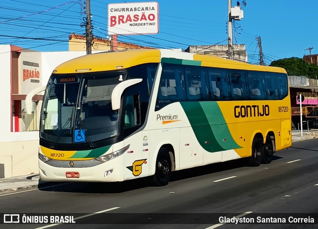 Empresa Gontijo de Transportes 18720 na cidade de Aracaju, Sergipe, Brasil, por Gladyston Santana Correia. Número da foto: #13184065.
