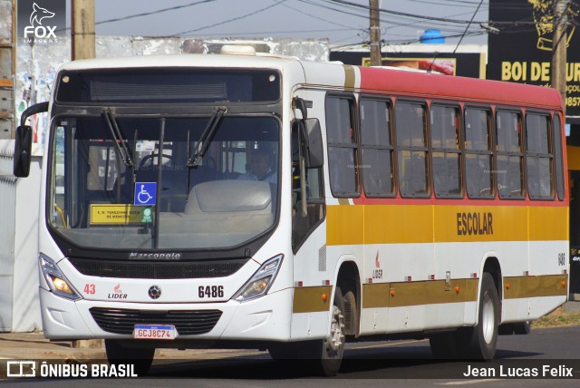 Empresa de Transportes Lider 6486 na cidade de Uberaba, Minas Gerais, Brasil, por Jean Lucas Felix. Número da foto: #13186784.