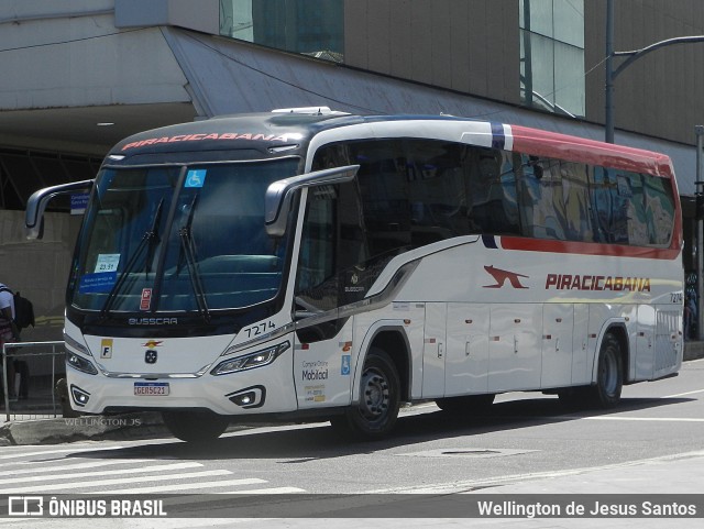 Viação Piracicabana 7274 na cidade de Rio de Janeiro, Rio de Janeiro, Brasil, por Wellington de Jesus Santos. Número da foto: #13185716.