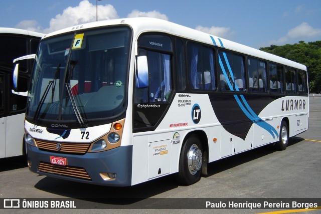 Luamar Transportes e Turismo 72 na cidade de Aparecida, São Paulo, Brasil, por Paulo Henrique Pereira Borges. Número da foto: #13186405.