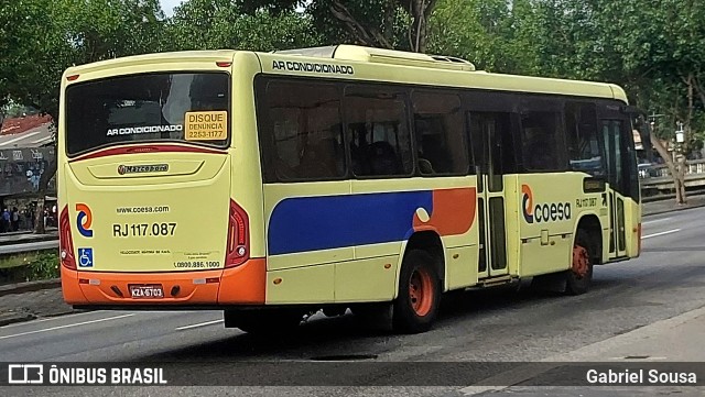 Coesa Transportes RJ 117.087 na cidade de Rio de Janeiro, Rio de Janeiro, Brasil, por Gabriel Sousa. Número da foto: #13185087.
