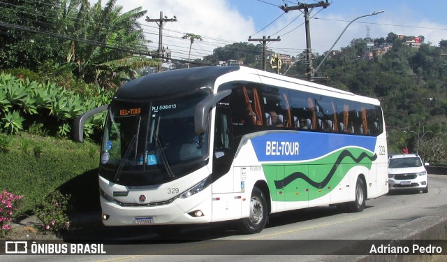 Bel-Tour Transportes e Turismo 329 na cidade de Petrópolis, Rio de Janeiro, Brasil, por Adriano Pedro. Número da foto: #13233037.