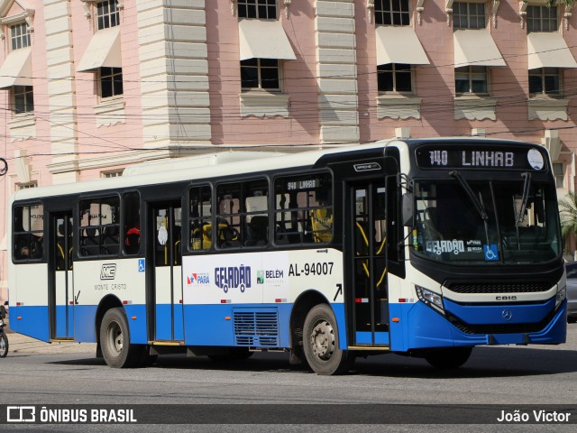 Auto Viação Monte Cristo AL-94007 na cidade de Belém, Pará, Brasil, por João Victor. Número da foto: #13233059.