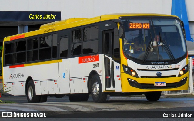 Viação Araguarina 3197 na cidade de Goiânia, Goiás, Brasil, por Carlos Júnior. Número da foto: #13234094.