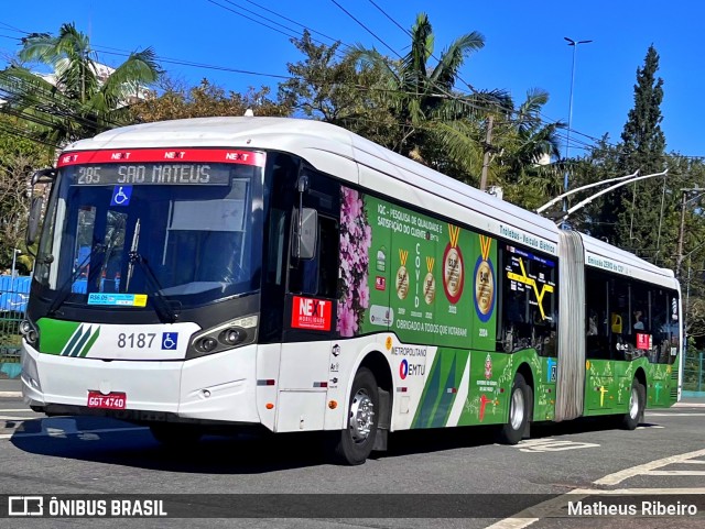Next Mobilidade - ABC Sistema de Transporte 8187 na cidade de São Bernardo do Campo, São Paulo, Brasil, por Matheus Ribeiro. Número da foto: #13233921.