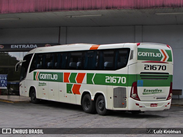 Empresa Gontijo de Transportes 21670 na cidade de Juiz de Fora, Minas Gerais, Brasil, por Luiz Krolman. Número da foto: #13234465.