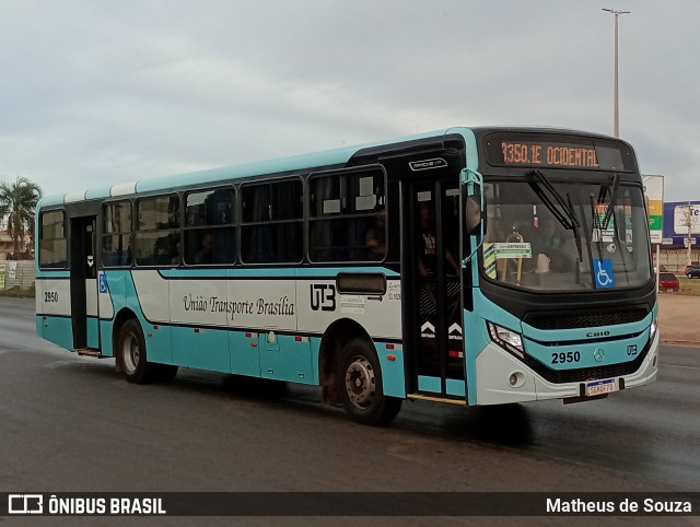 UTB - União Transporte Brasília 2950 na cidade de Valparaíso de Goiás, Goiás, Brasil, por Matheus de Souza. Número da foto: #13232544.