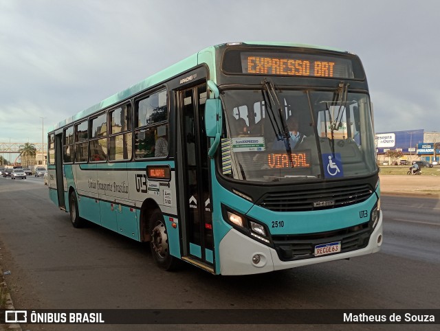 UTB - União Transporte Brasília 2510 na cidade de Valparaíso de Goiás, Goiás, Brasil, por Matheus de Souza. Número da foto: #13232439.