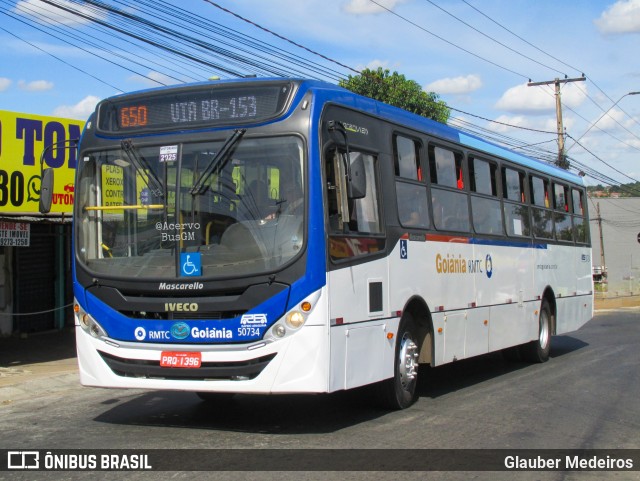 Rápido Araguaia 50734 na cidade de Aparecida de Goiânia, Goiás, Brasil, por Glauber Medeiros. Número da foto: #13233206.