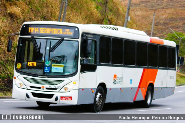 Viação Cidade do Aço RJ 174.173 na cidade de Piraí, Rio de Janeiro, Brasil, por Paulo Henrique Pereira Borges. Número da foto: #13232891.
