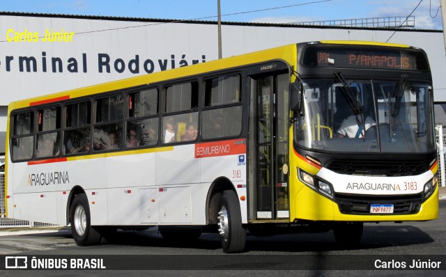 Viação Araguarina 3183 na cidade de Goiânia, Goiás, Brasil, por Carlos Júnior. Número da foto: #13234064.
