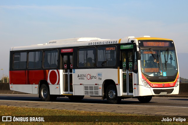 Auto Viação Alpha A48094 na cidade de Canas, São Paulo, Brasil, por João Felipe. Número da foto: #13234835.