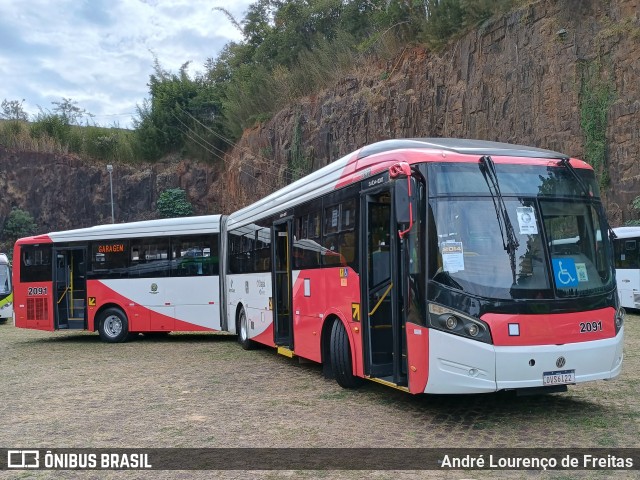 Itajaí Transportes Coletivos 2091 na cidade de Campinas, São Paulo, Brasil, por André Lourenço de Freitas. Número da foto: #13232792.