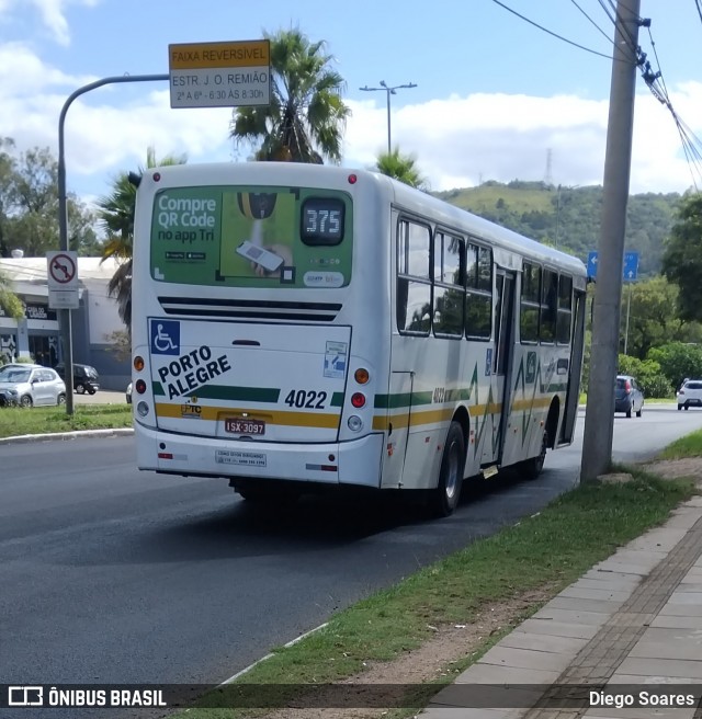 Empresa Gazômetro de Transportes 4022 na cidade de Porto Alegre, Rio Grande do Sul, Brasil, por Diego Soares. Número da foto: #13233094.