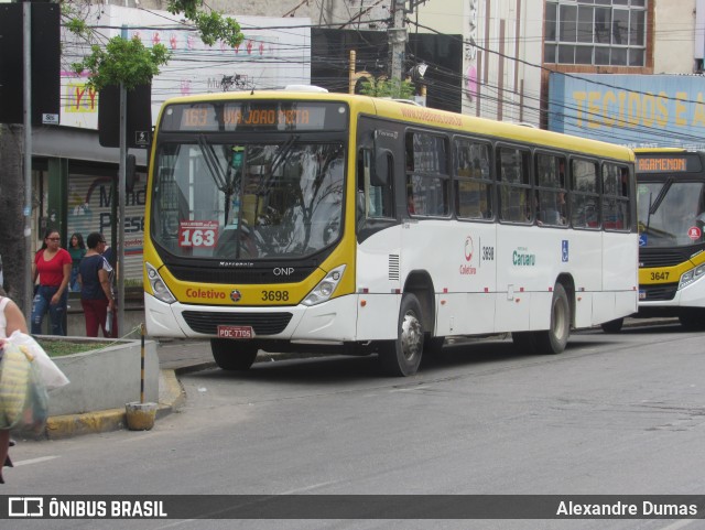 Coletivo Transportes 3698 na cidade de Caruaru, Pernambuco, Brasil, por Alexandre Dumas. Número da foto: #13232569.