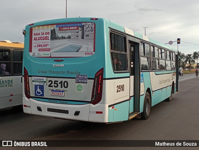UTB - União Transporte Brasília 2510 na cidade de Valparaíso de Goiás, Goiás, Brasil, por Matheus de Souza. Número da foto: #13232442.
