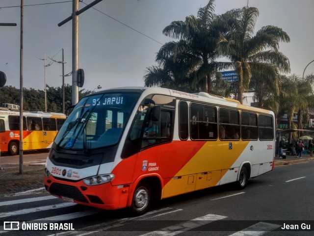 Viação Piracicabana Praia Grande 2801 na cidade de Praia Grande, São Paulo, Brasil, por Jean Gu. Número da foto: #13233355.
