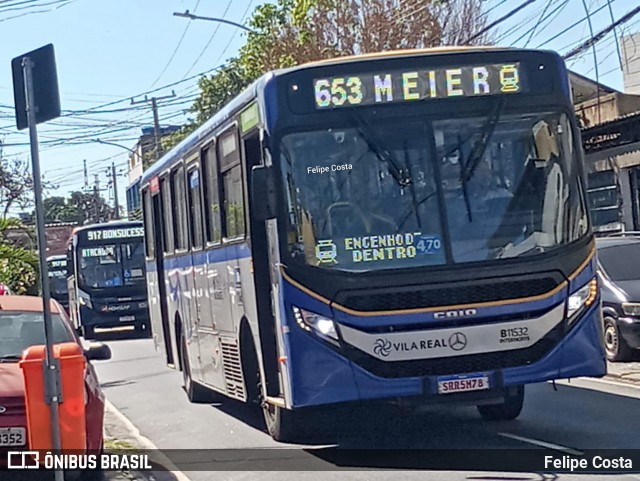 Viação Vila Real B11532 na cidade de Rio de Janeiro, Rio de Janeiro, Brasil, por Felipe Costa. Número da foto: #13233345.
