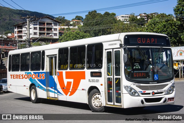 Viação Teresópolis RJ 203.001 na cidade de Teresópolis, Rio de Janeiro, Brasil, por Rafael Cota. Número da foto: #13232145.