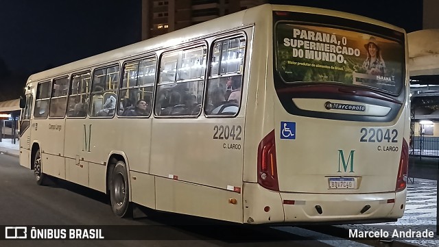Empresa de Ônibus Campo Largo 22042 na cidade de Curitiba, Paraná, Brasil, por Marcelo Andrade. Número da foto: #13232432.