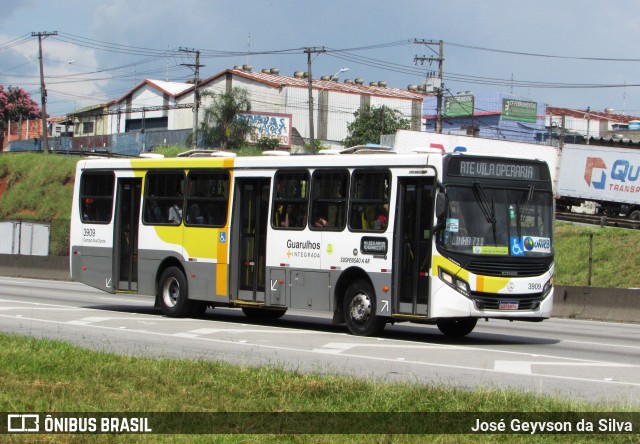 Viação Campo dos Ouros 3909 na cidade de Guarulhos, São Paulo, Brasil, por José Geyvson da Silva. Número da foto: #13233465.