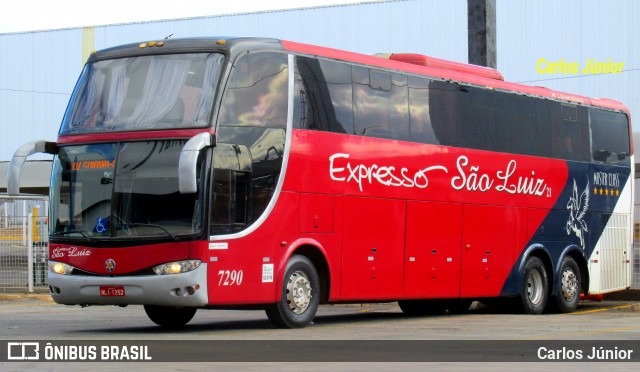 Expresso São Luiz 7290 na cidade de Goiânia, Goiás, Brasil, por Carlos Júnior. Número da foto: #13233996.