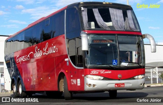 Expresso São Luiz 7290 na cidade de Goiânia, Goiás, Brasil, por Carlos Júnior. Número da foto: #13233789.