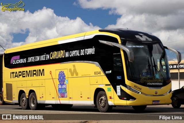 Viação Nova Itapemirim 60346 na cidade de Jaguaquara, Bahia, Brasil, por Filipe Lima. Número da foto: #13234184.