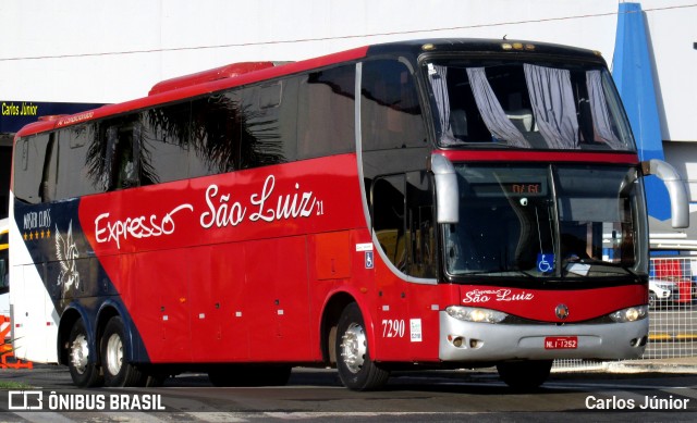 Expresso São Luiz 7290 na cidade de Goiânia, Goiás, Brasil, por Carlos Júnior. Número da foto: #13234169.