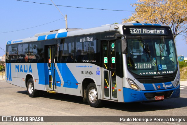 Viação Mauá RJ 185.086 na cidade de Niterói, Rio de Janeiro, Brasil, por Paulo Henrique Pereira Borges. Número da foto: #13236631.