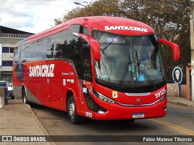 Viação Santa Cruz 39125 na cidade de Três Corações, Minas Gerais, Brasil, por Fábio Mateus Tibúrcio. Número da foto: #13237046.