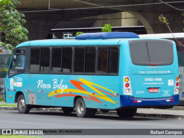 Nova Belga Transportadora Turística 3044 na cidade de São Paulo, São Paulo, Brasil, por Rafael Campos. Número da foto: #13236972.