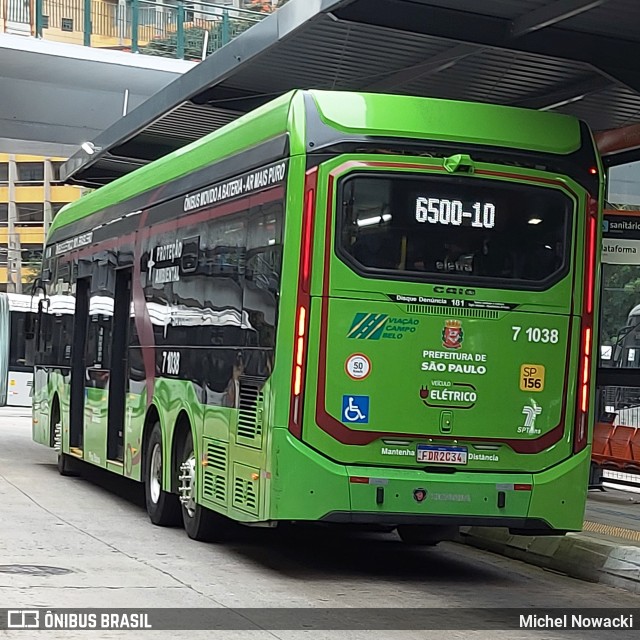 Viação Campo Belo 7 1038 na cidade de São Paulo, São Paulo, Brasil, por Michel Nowacki. Número da foto: #13237540.