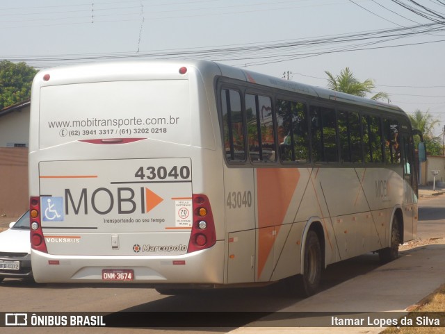 MOBI Transporte 43040 na cidade de Aparecida de Goiânia, Goiás, Brasil, por Itamar Lopes da Silva. Número da foto: #13236870.