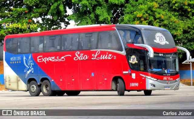 Expresso São Luiz 10090 na cidade de Goiânia, Goiás, Brasil, por Carlos Júnior. Número da foto: #13236789.