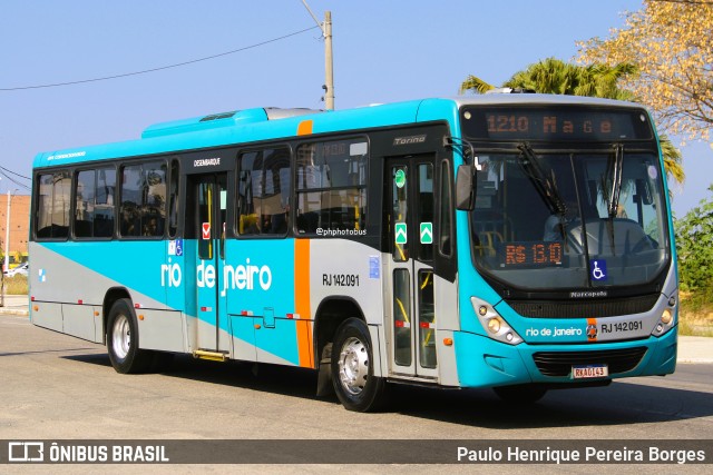 Expresso Rio de Janeiro RJ 142.091 na cidade de Niterói, Rio de Janeiro, Brasil, por Paulo Henrique Pereira Borges. Número da foto: #13236653.